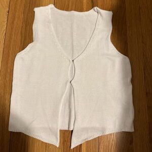 White Sleeveless Tank Top